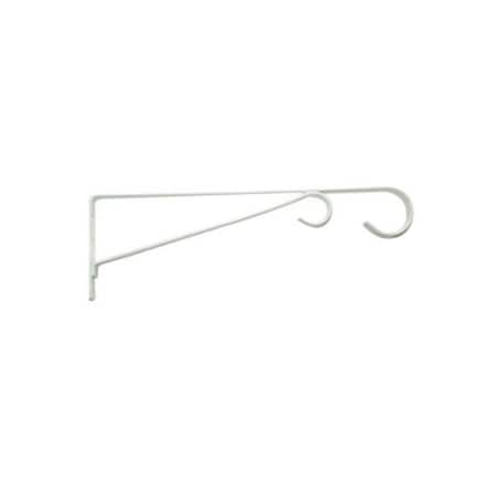 Dare2Decor 12 in. Powder-Coated Steel Hanging Plant Bracket White DA3242003